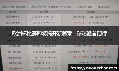欧洲杯比赛即将揭开新篇章，球迷翘首期待