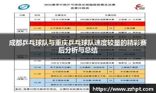 成都乒乓球队与重庆乒乓球队速度较量的精彩赛后分析与总结