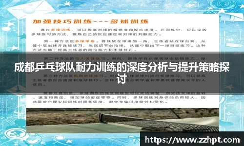 成都乒乓球队耐力训练的深度分析与提升策略探讨